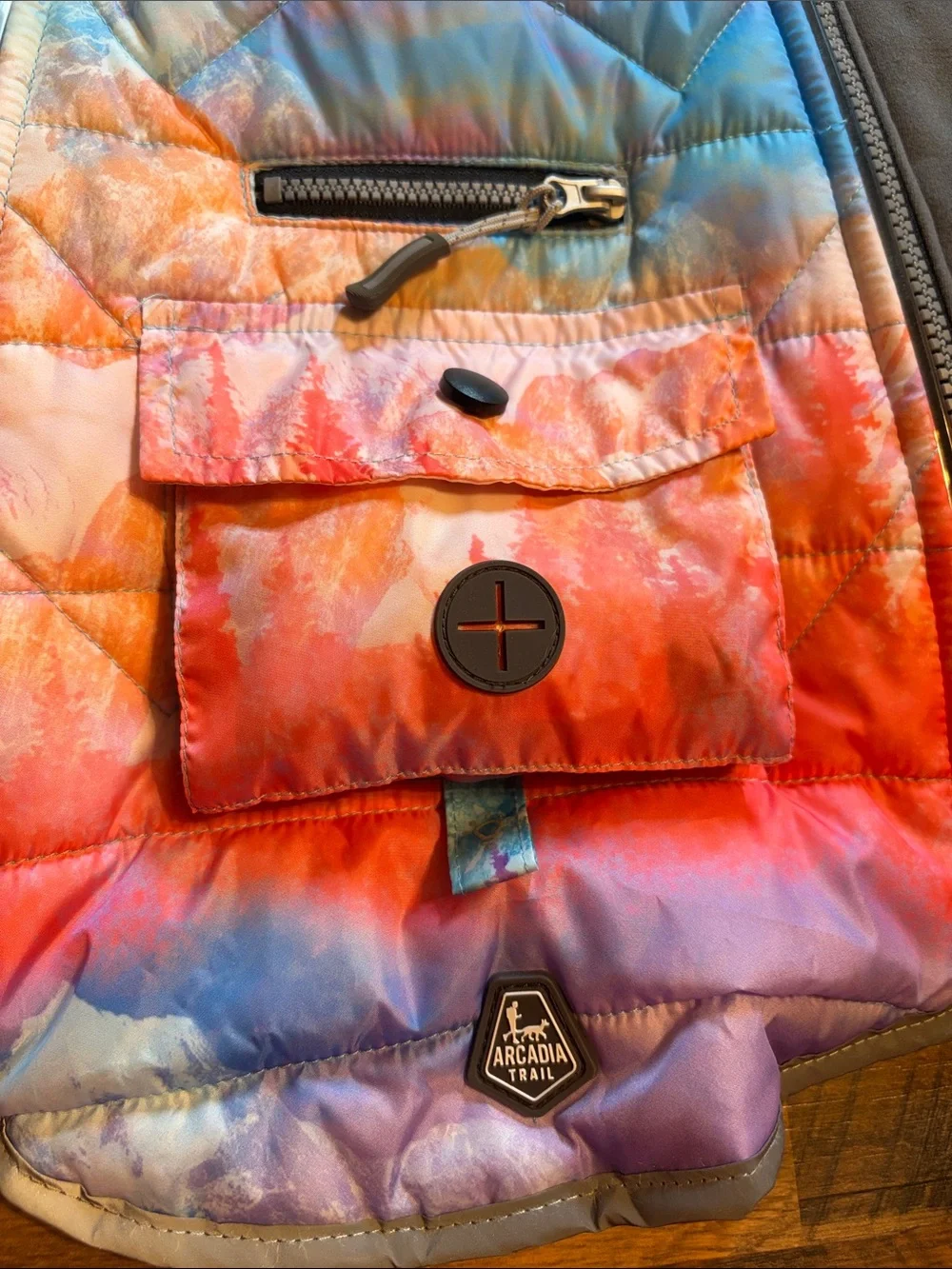 Dogs Colorful Tie-Dye Hooded Jacket - Multicolor